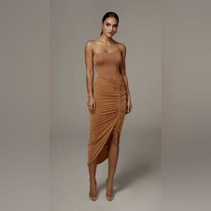 JLUXLABEL Pecan Aura Slinky Skirt